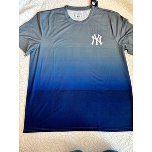 MLB New York Yankees Ombre Gradient T-Shirt Men's Size XL Grey Blue Tee